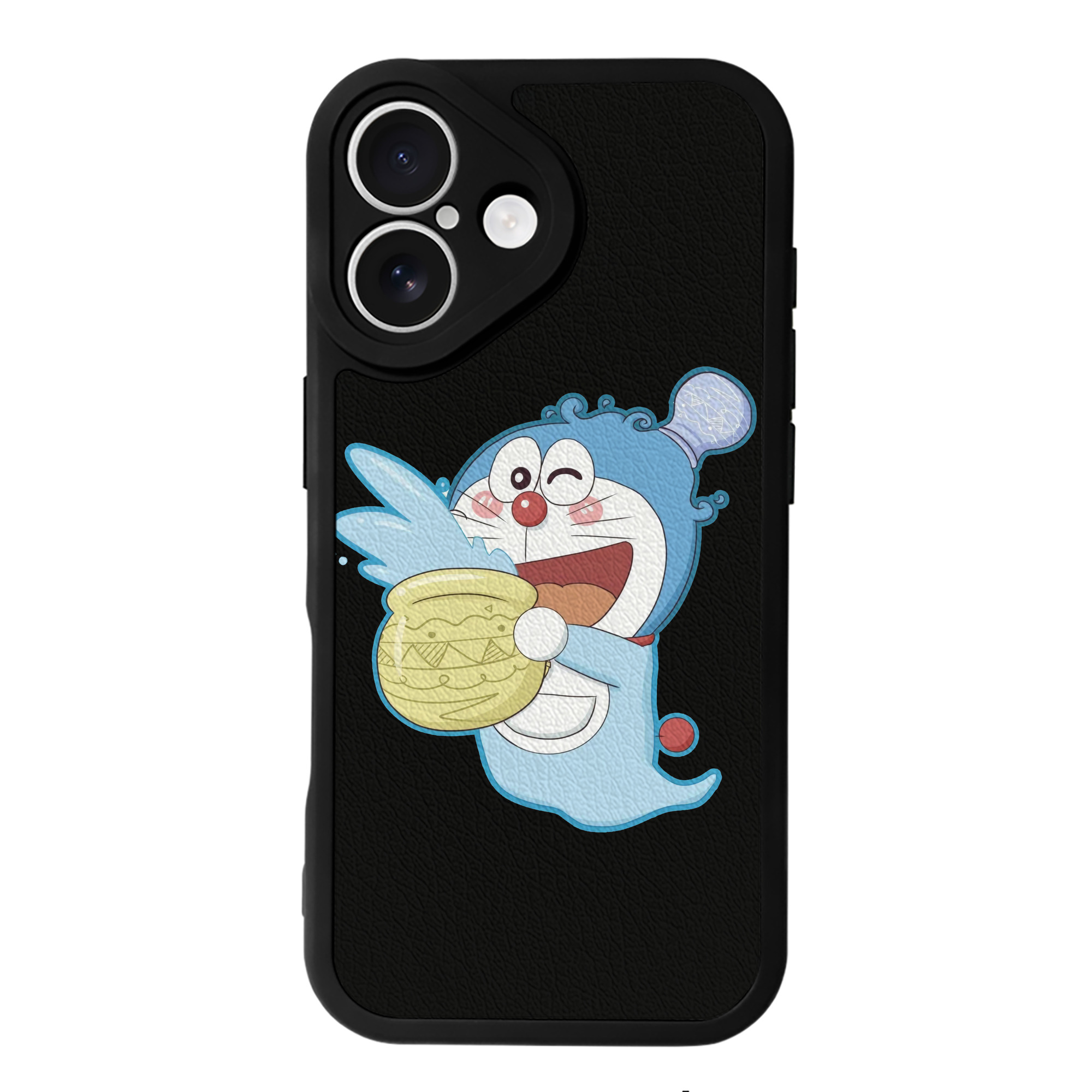 （画像用） ドラえもん Doraemon 【iPhone 16シリーズ対応】シリコンスマホケース（レザー調） 材質：シリコン
